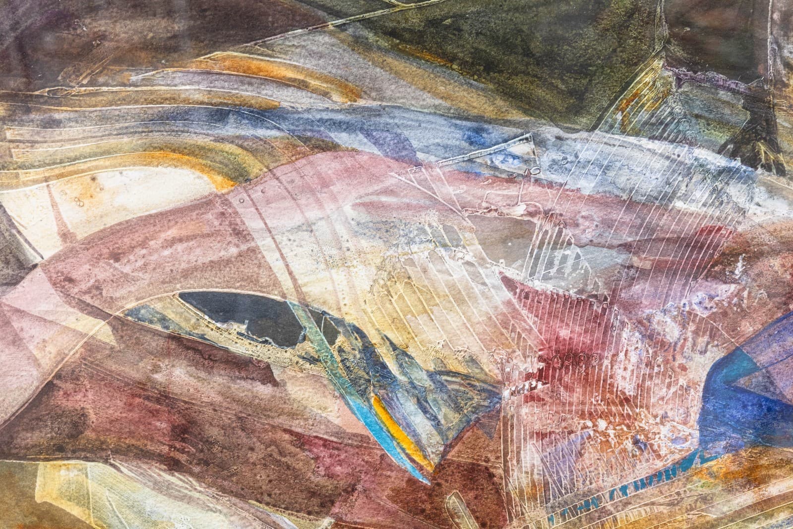 Fran Levin - Untitled (Abstract Still Life), c. 1980s Signed Watercolor on Paper - Thumbnail 3