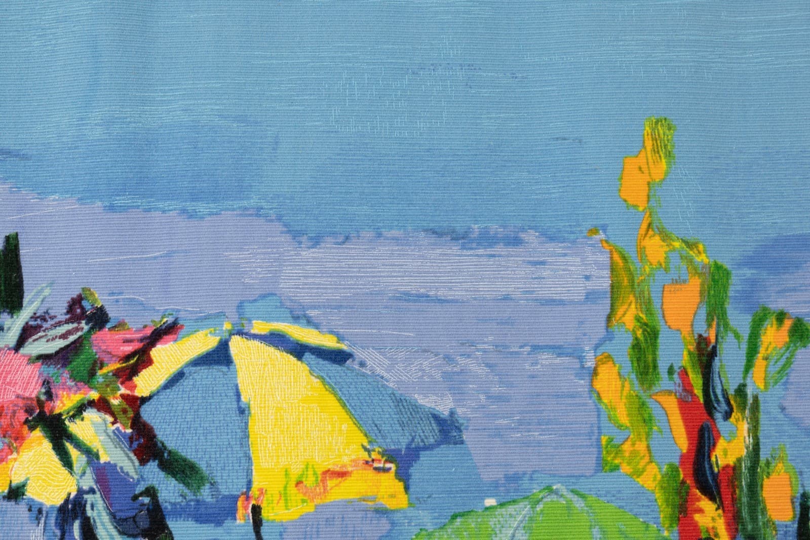 Nicola Simbari Ischia 1985 Signed Wool Tapestry Wall Hanging - Thumbnail 4