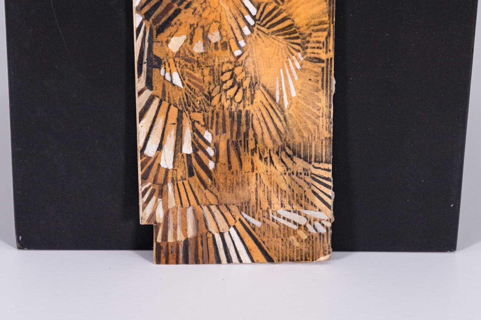 Glen Michaels Modern Mixed-Media Study Painting Cardboard Unsigned 16.5h x 2.5w - Thumbnail 5