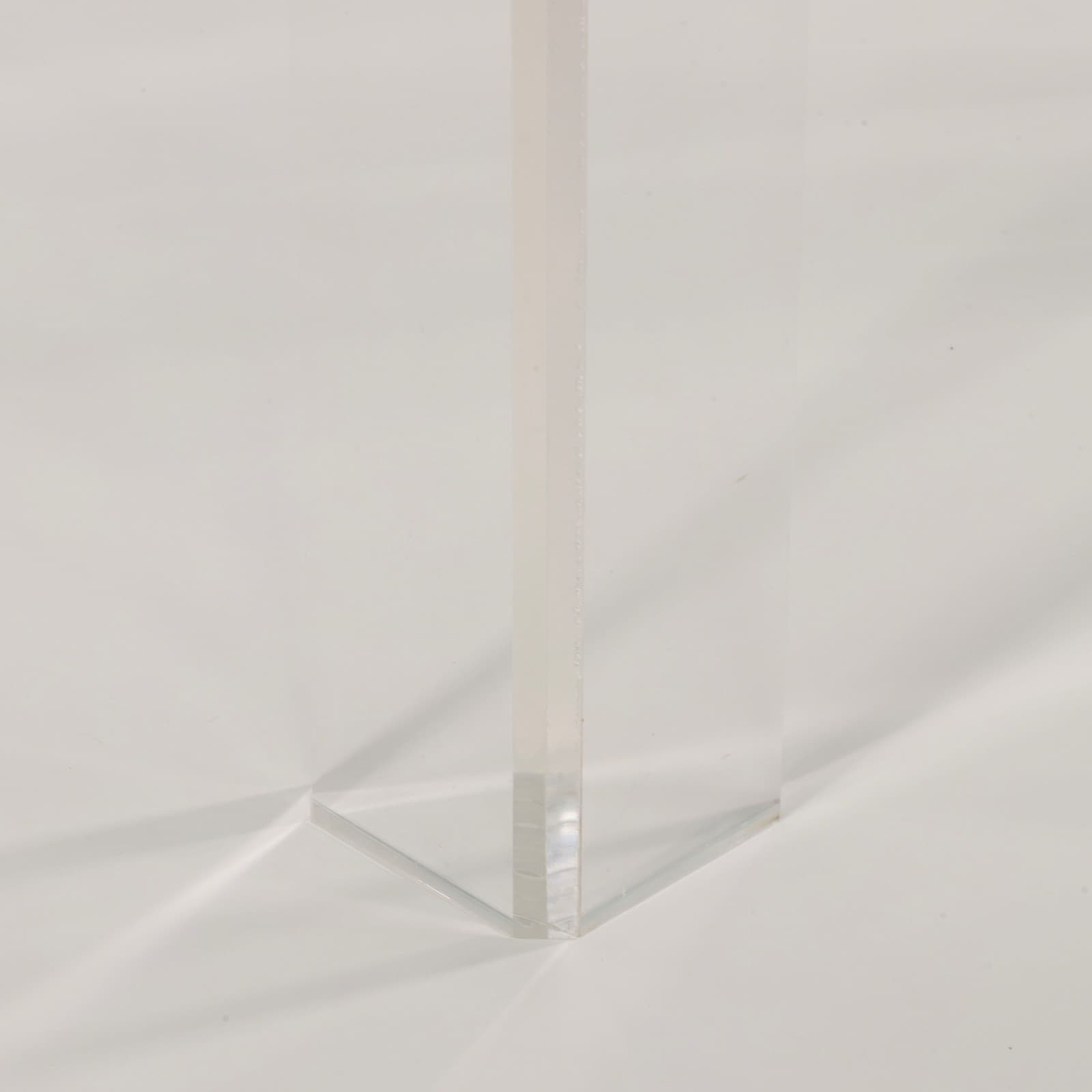 Charles Hollis Jones Glass Top Lucite Base End Side Table 1970s - Thumbnail 5