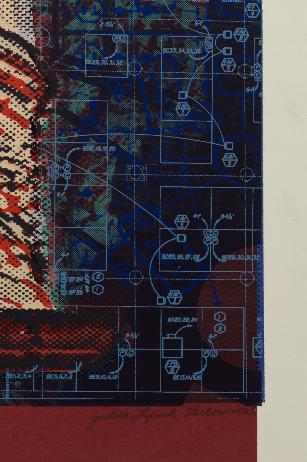 Judith Lipnik Perlow Column Series VI 2003 Signed Serigraph in Colors on Paper U - Thumbnail 3