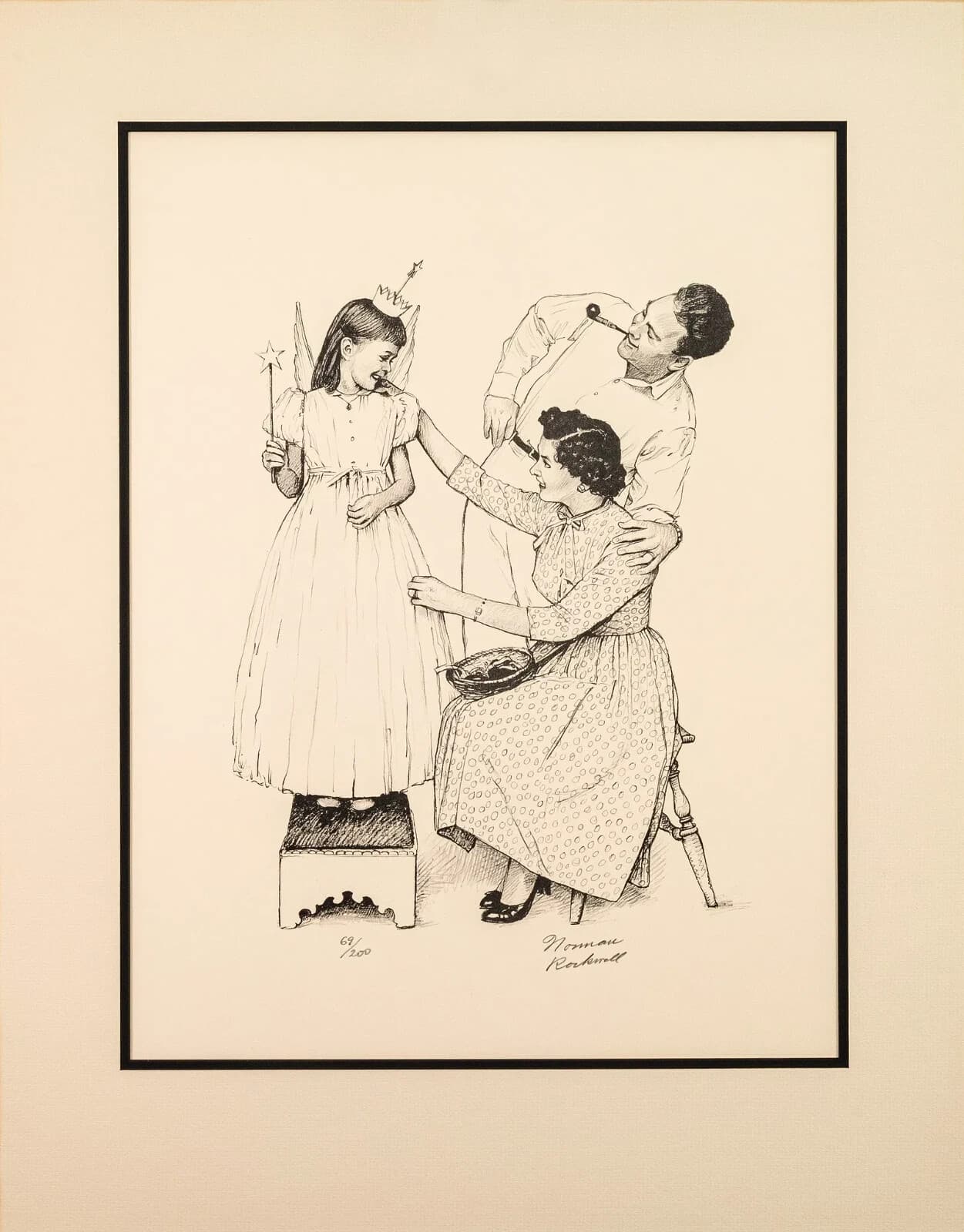 Norman Rockwell Debut American Family Portfolio Signed Lithograph on Paper - Thumbnail 2