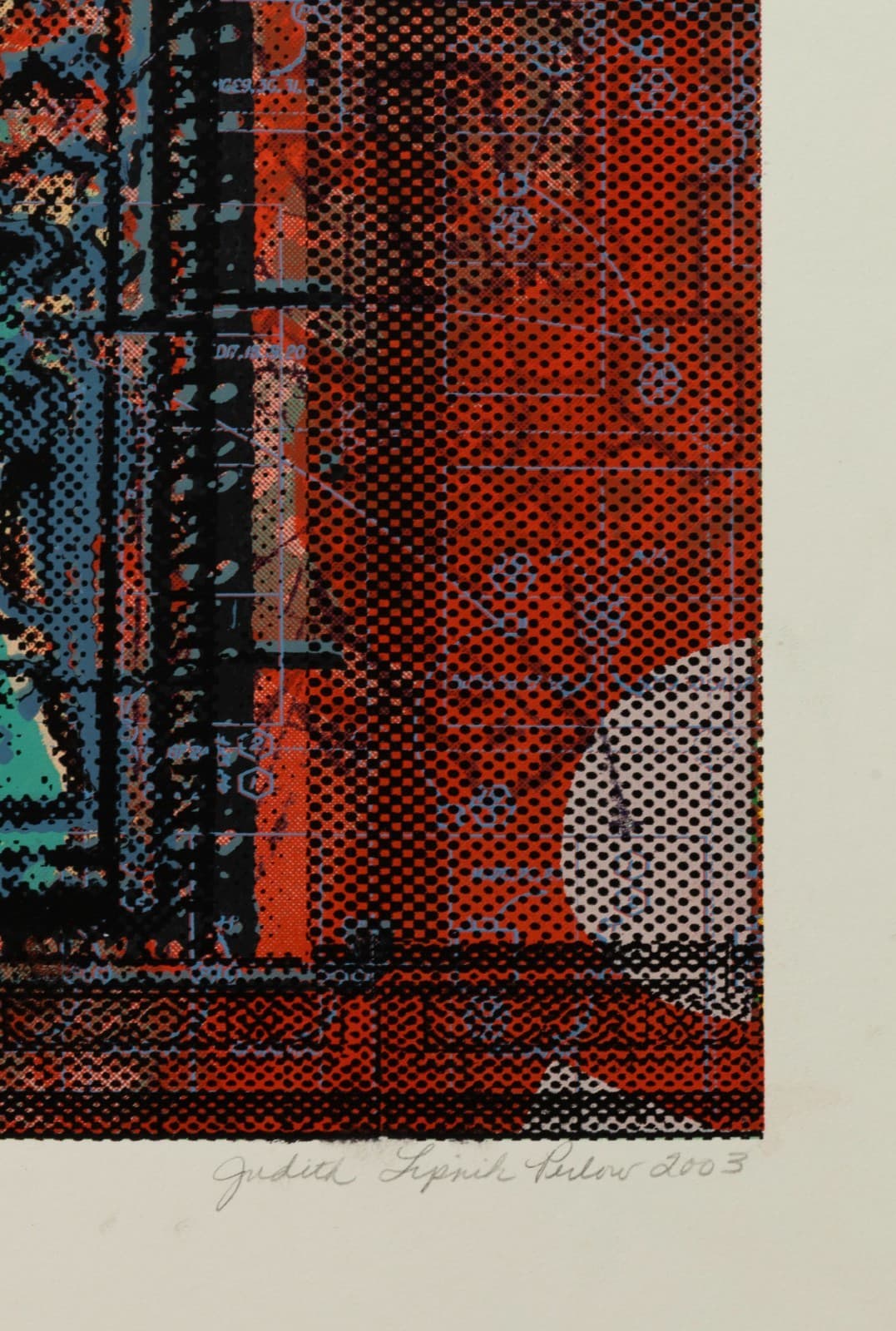Judith Lipnik Perlow Column Series III 2003 Signed Serigraph in Colors on Paper - Thumbnail 3