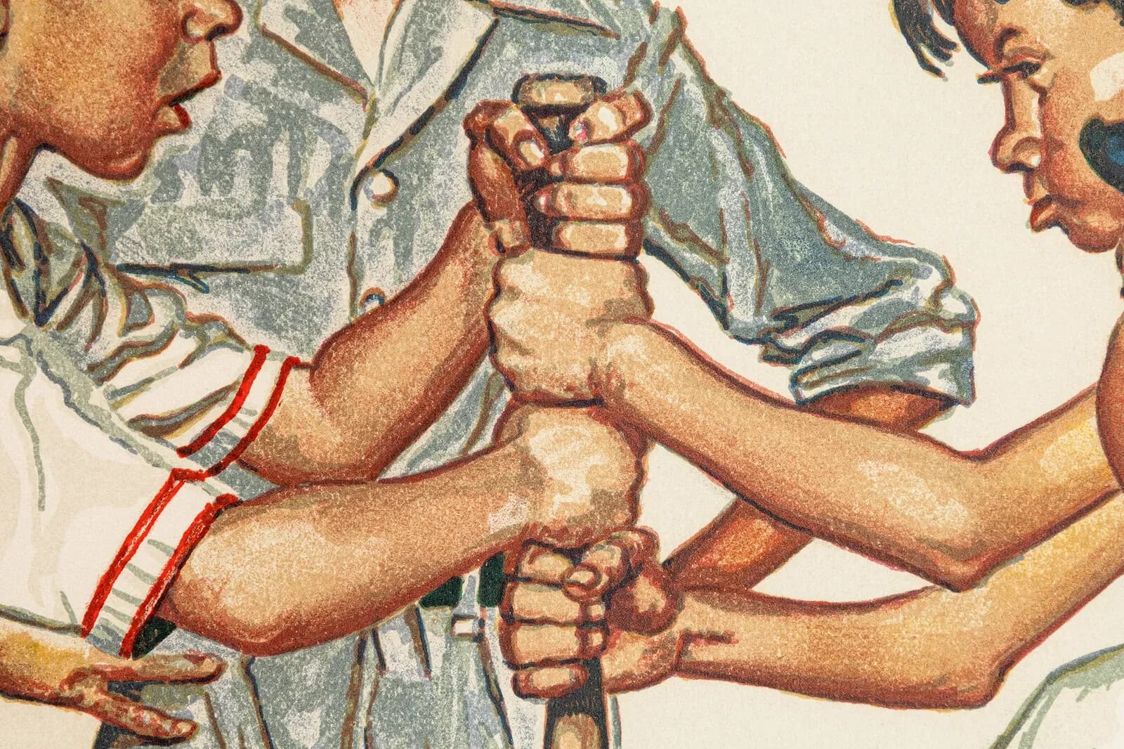 Norman Rockwell Sports Portfolio (Baseball) Signed Lithograph on Paper - Thumbnail 4