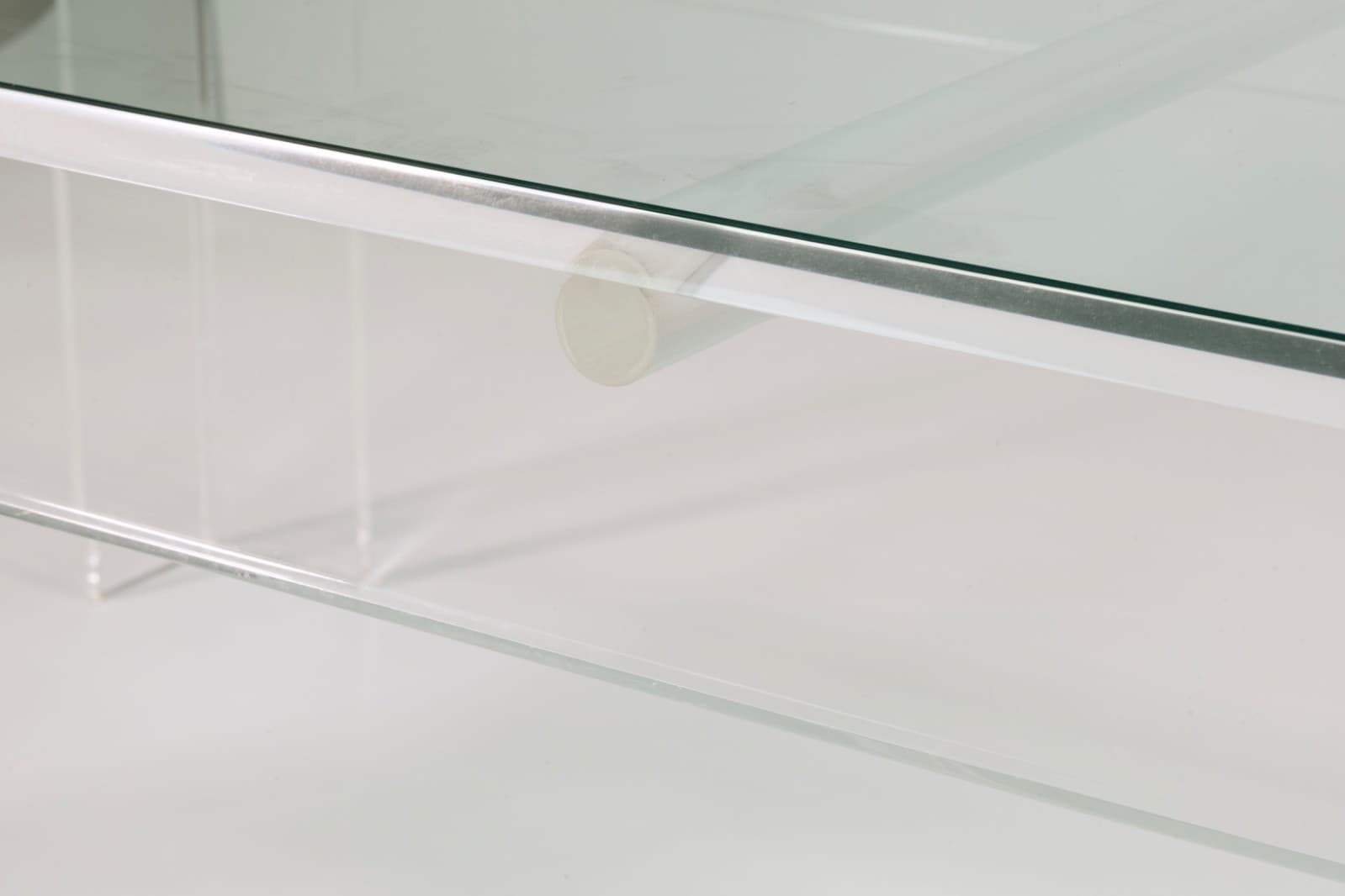 Charles Hollis Jones Glass Top Lucite Base Coffee Table 1970s - Thumbnail 6