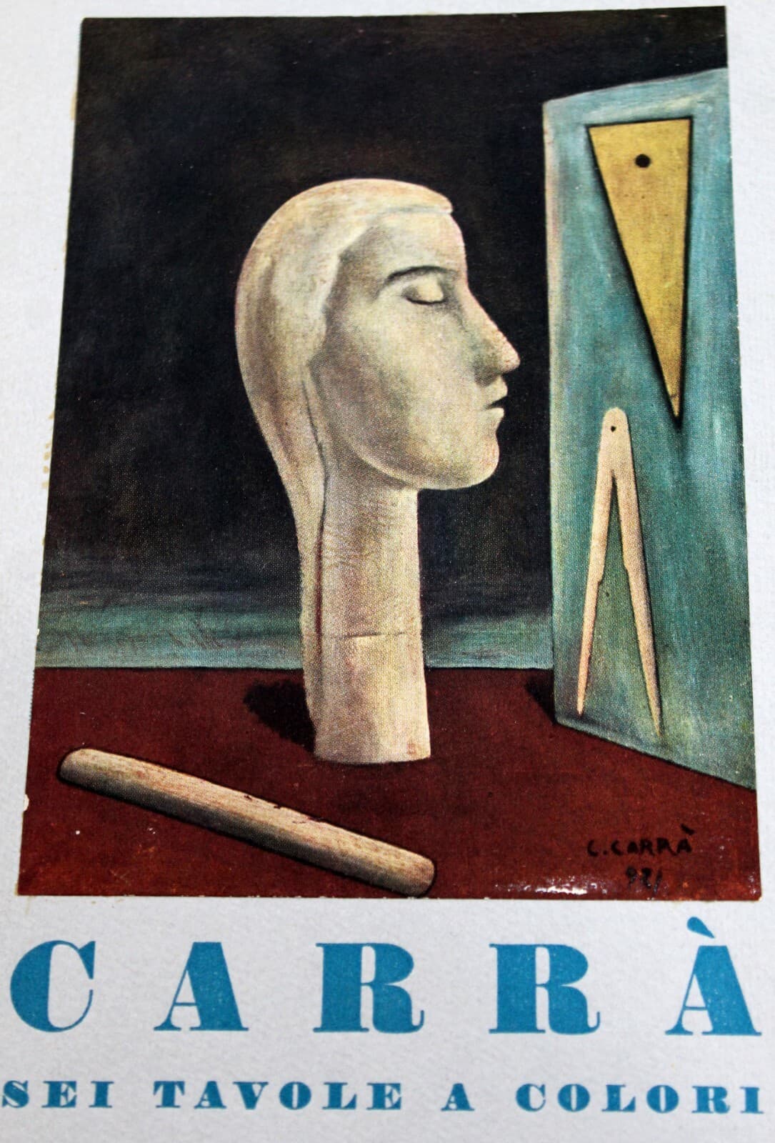 Early 20th Century Modern Carra Sei Tavole a Colori Paper Art Book Suite Lithos - Thumbnail 2