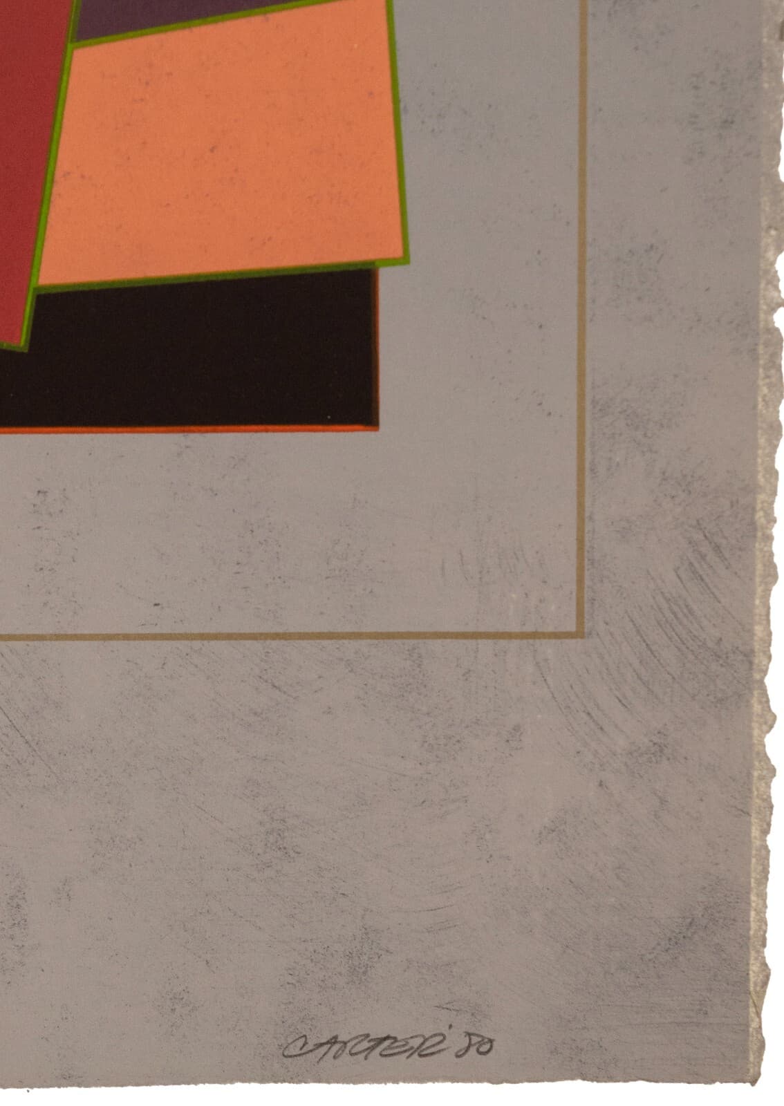 Richard Carter Fable Rapture Signed Minimalist Silkscreen on Paper 85/150 Art - Thumbnail 5