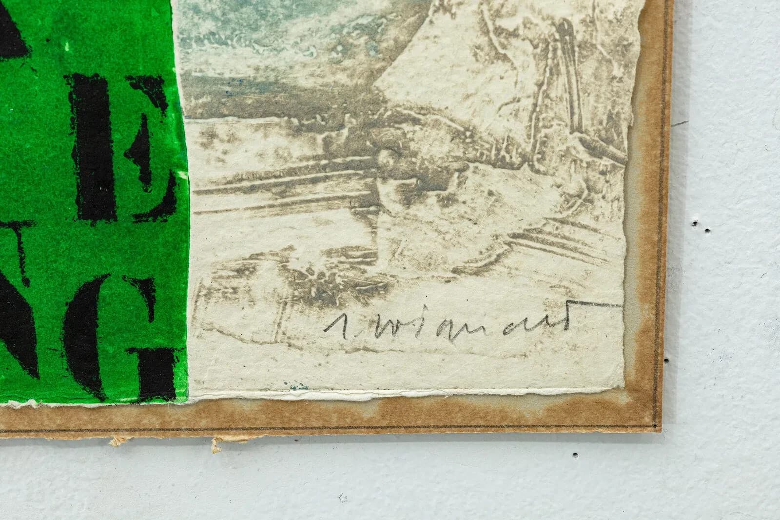James Cognard Signed Postmodern Carborundum Etching on Hand Made Paper - Thumbnail 12
