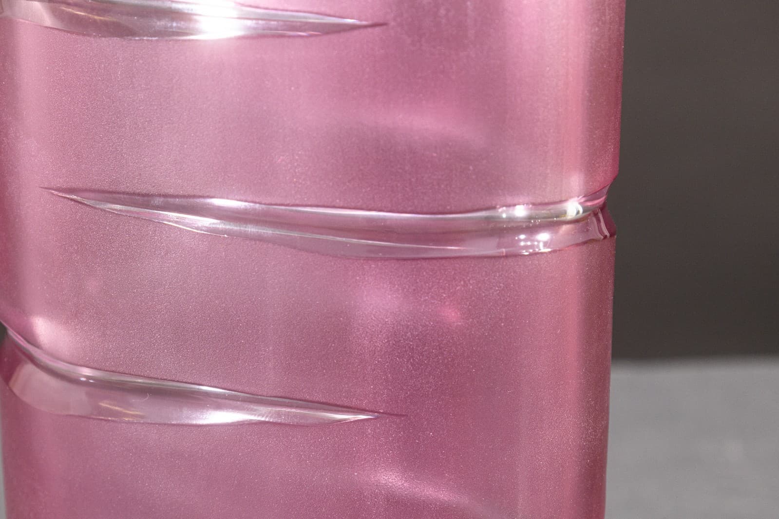 Moser Studio Cut Glass Seld Purple Pink Vase Numbered 93/100 Decorative Vase - Thumbnail 3