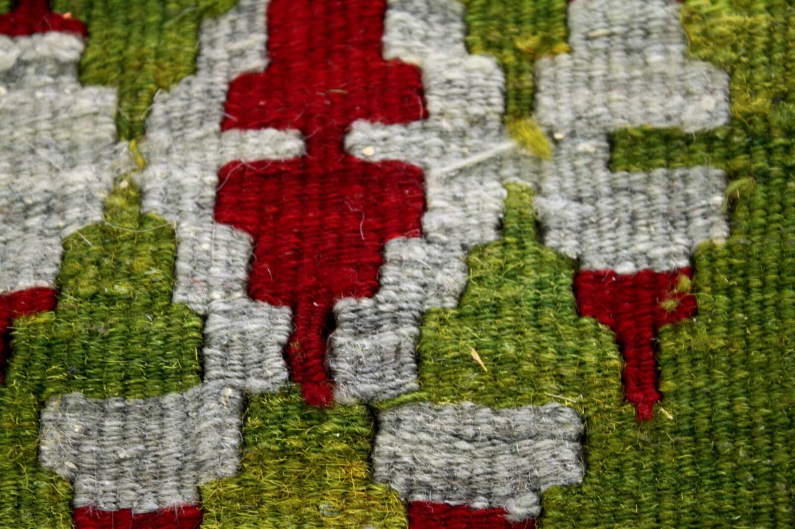 Hand Woven Wool Tribal Kilim Rug/Wall Hang - Thumbnail 9