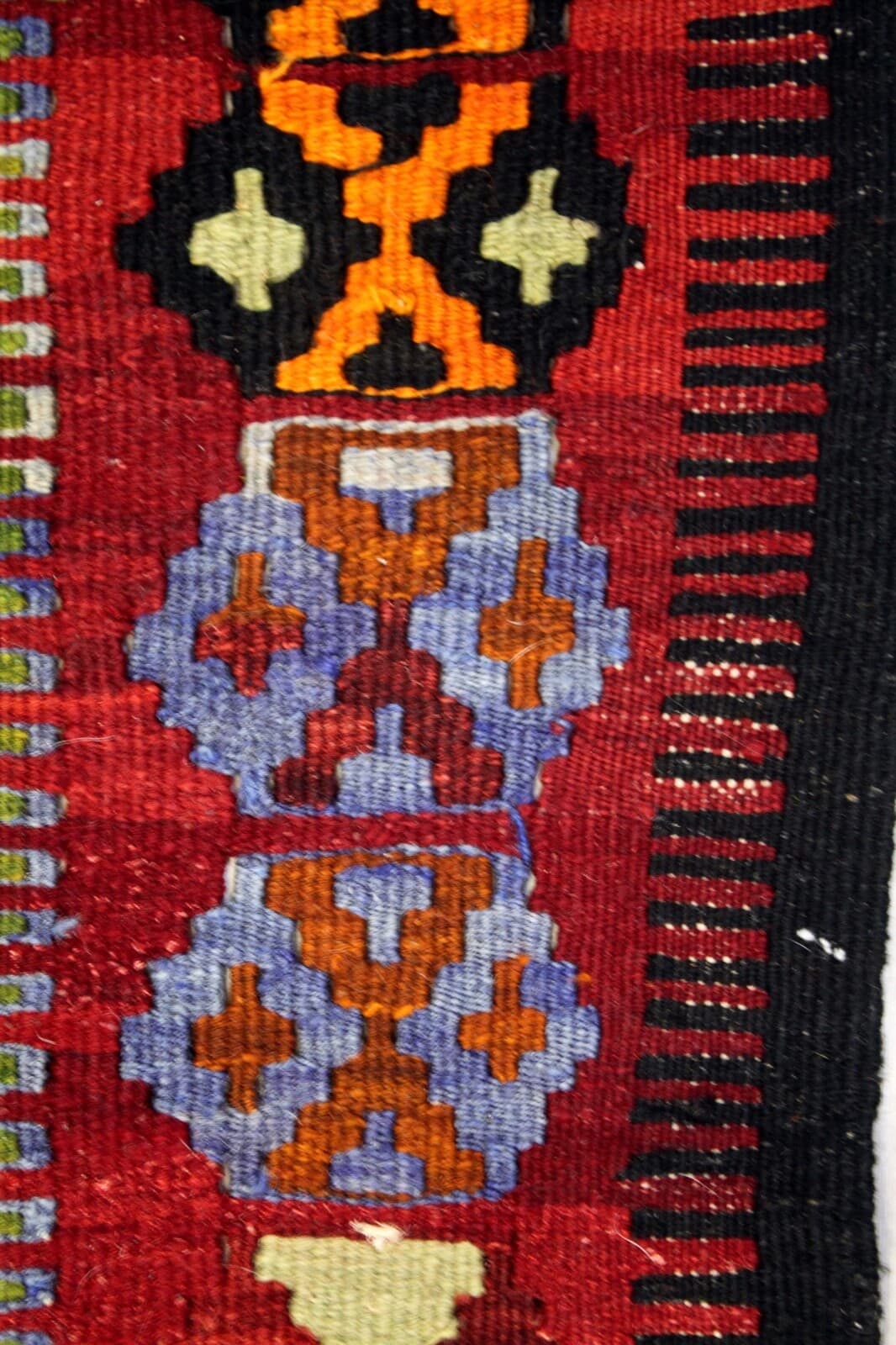 Hand Woven Wool Tribal Kilim Rug/Wall Hang - Thumbnail 6