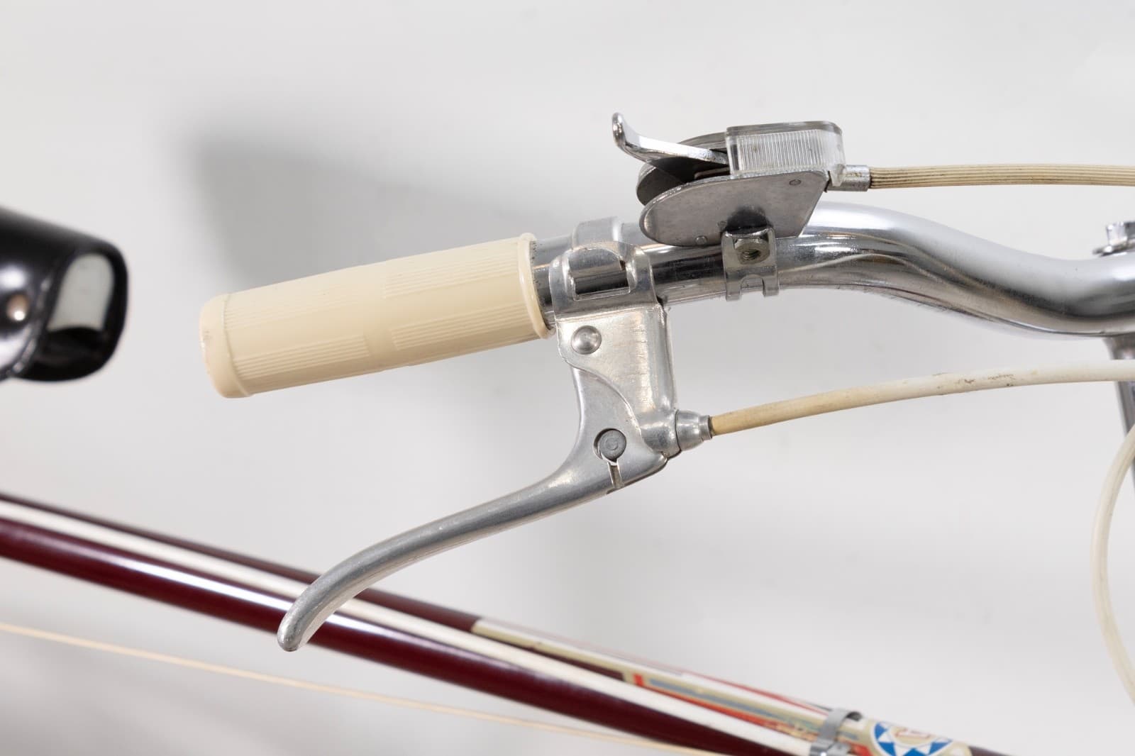 Vintage Italian Maroon Ancona Sport Bike With Removable Air Pump - Thumbnail 8
