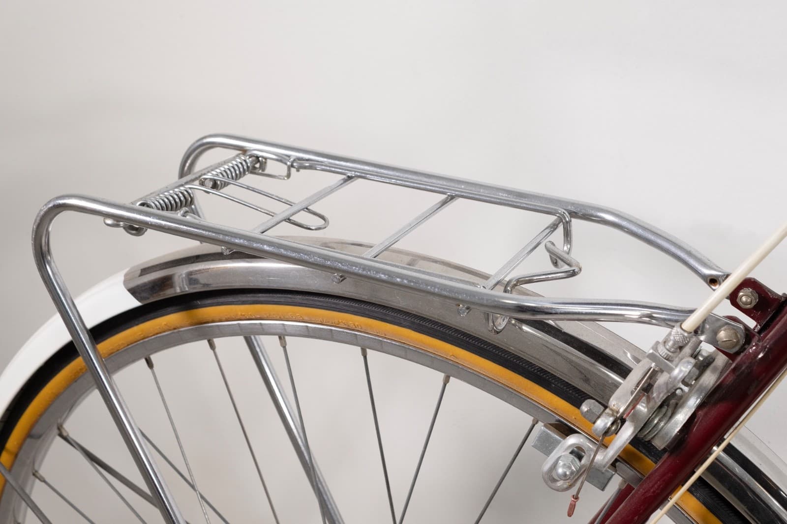 Vintage Italian Maroon Ancona Sport Bike With Removable Air Pump - Thumbnail 10