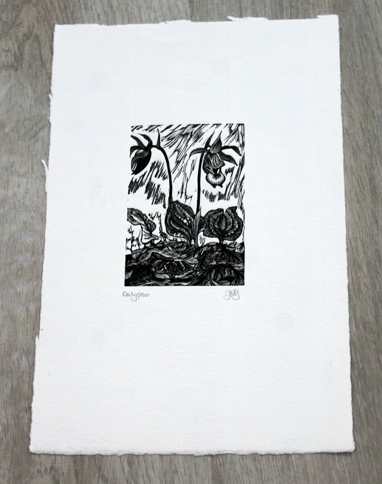 Unframed Brendan A. Brandis Wood Engraving Calypso - Thumbnail 2