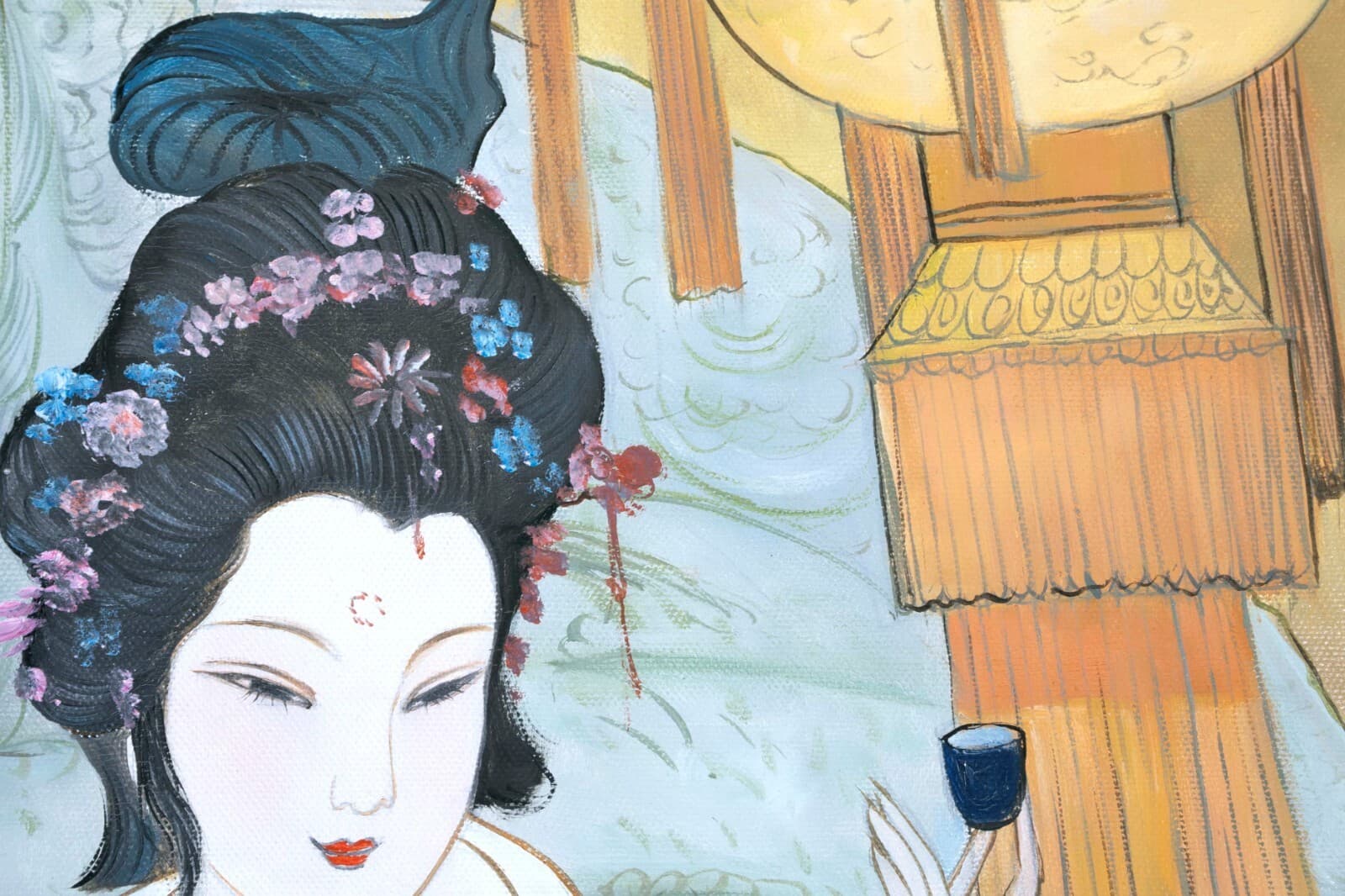 Hua Sanchuan A Night Banquet Contemporary Figurative Asian Acrylic Painting on C - Thumbnail 4
