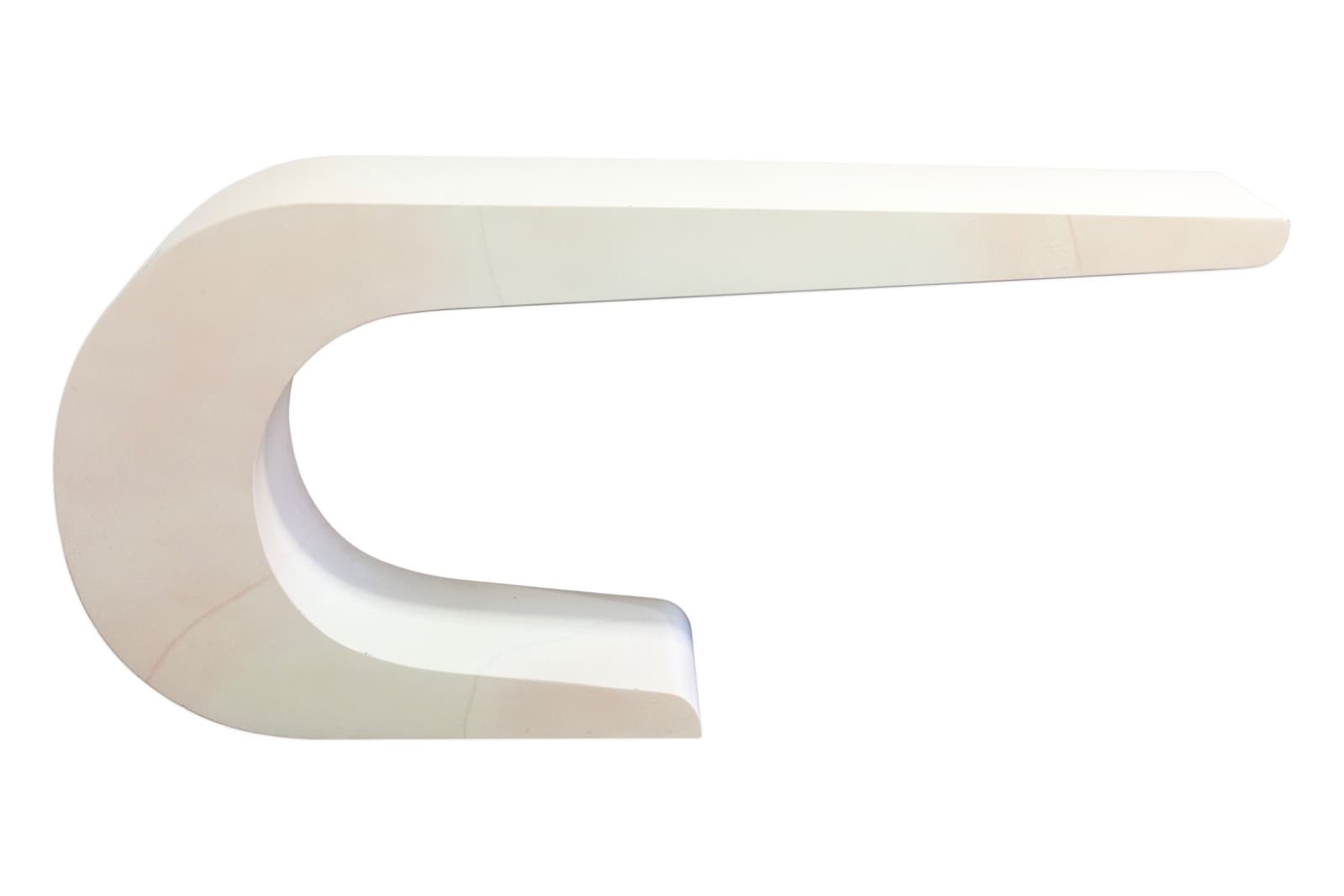 Pierre Cardin White Lacqured Waterfall Console Table - Thumbnail 2