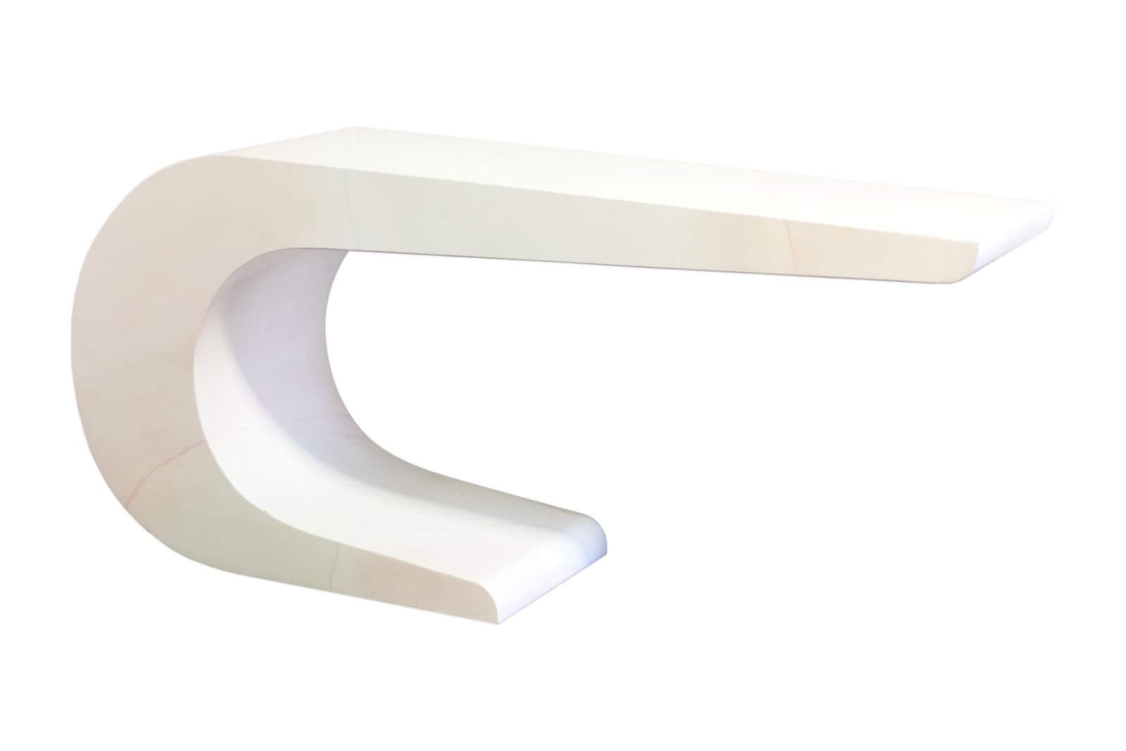Pierre Cardin White Lacqured Waterfall Console Table