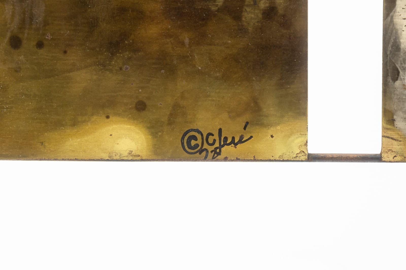 Vintage Curtis Jere Signed 1972 Labyrinth Brutalist MCM Brass Wall Sculpture - Thumbnail 5