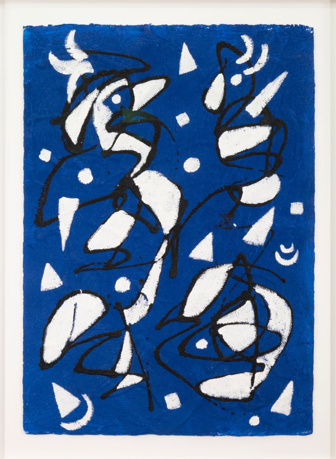 Barbara Coburn - Untitled (Blue Abstract Triptych) Mixed-Media on Paper Framed - Thumbnail 7