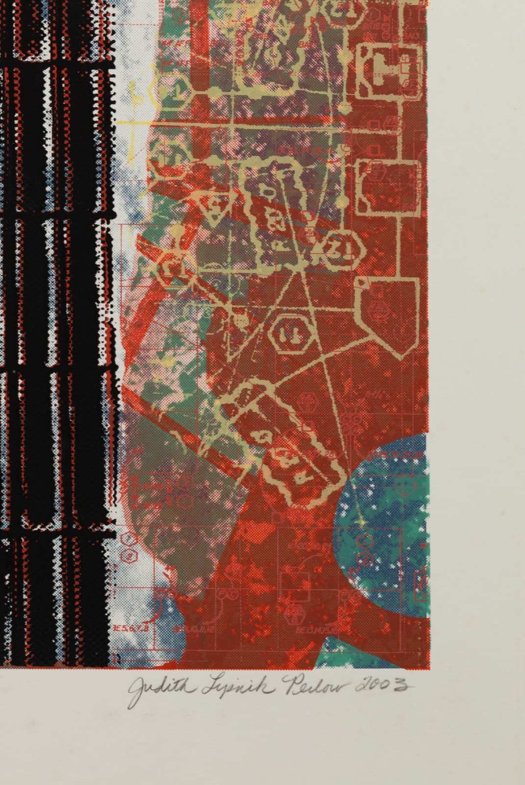 Judith Lipnik Perlow Column Series IV 2003 Signed Serigraph in Colors on Paper - Thumbnail 3