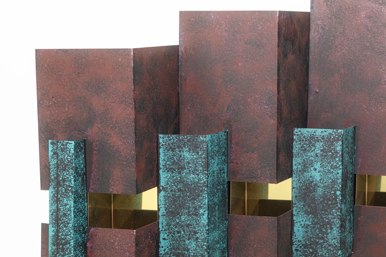 Vintage Curtis Jere Signed 1993 Brutalist Wall Hanging Brass Sculpture - Thumbnail 2