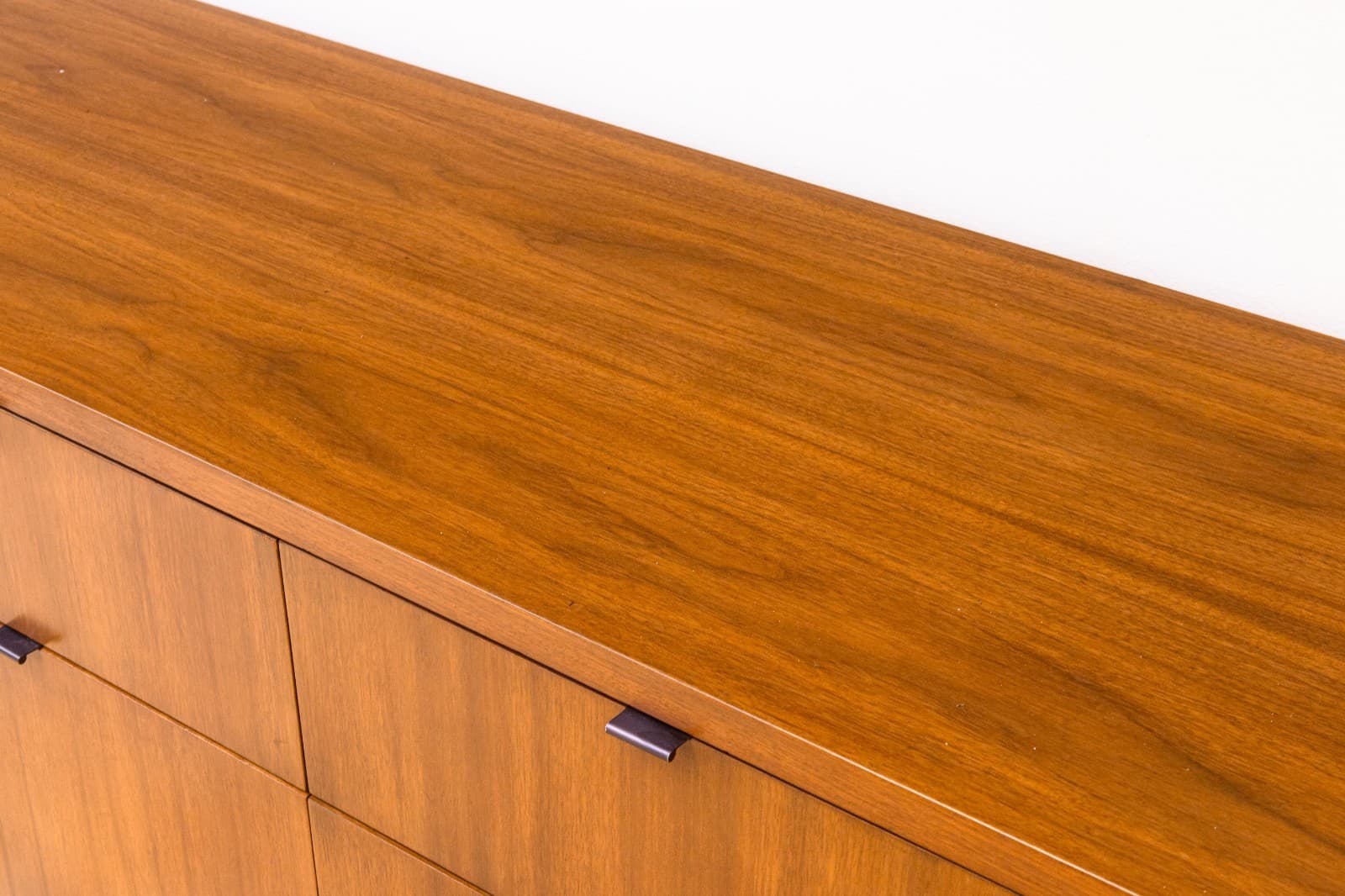 Monumental Vintage Florence Knoll Walnut Wood & Chrome Executive Office Credenza - Thumbnail 7