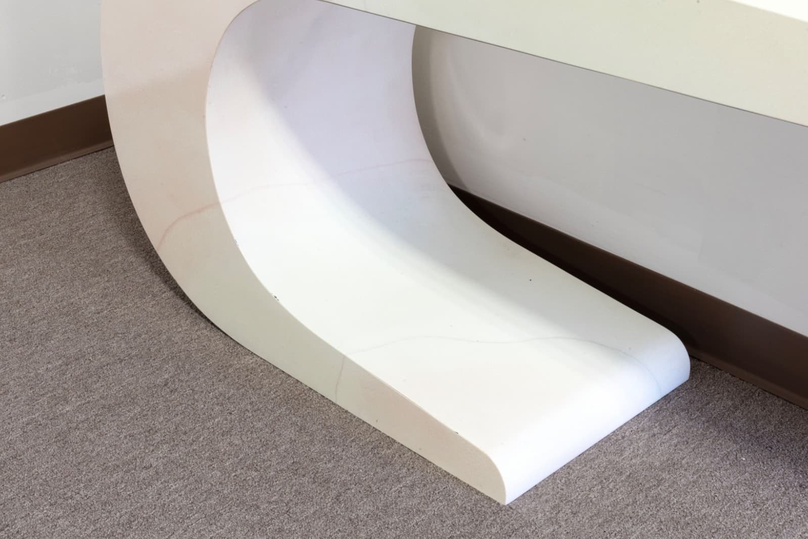 Pierre Cardin White Lacqured Waterfall Console Table - Thumbnail 3
