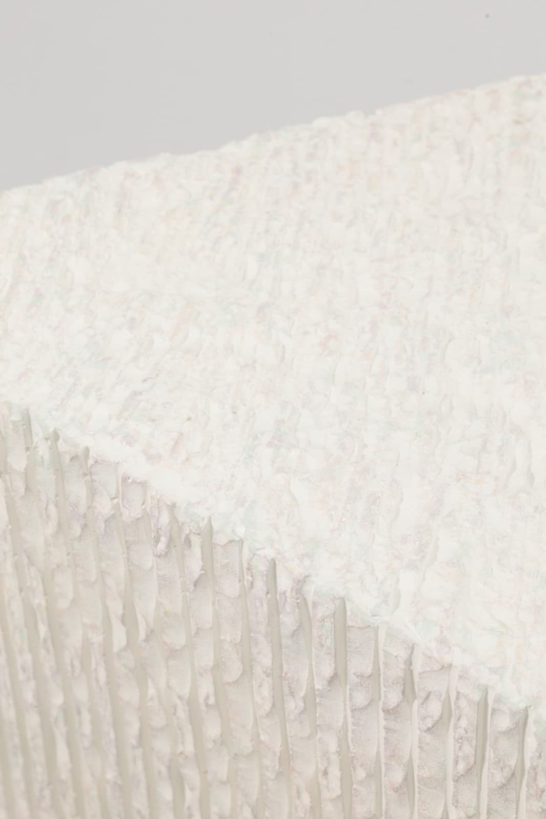 Pair Of Post Modern Plaster And Glass Side End Tables - Thumbnail 5