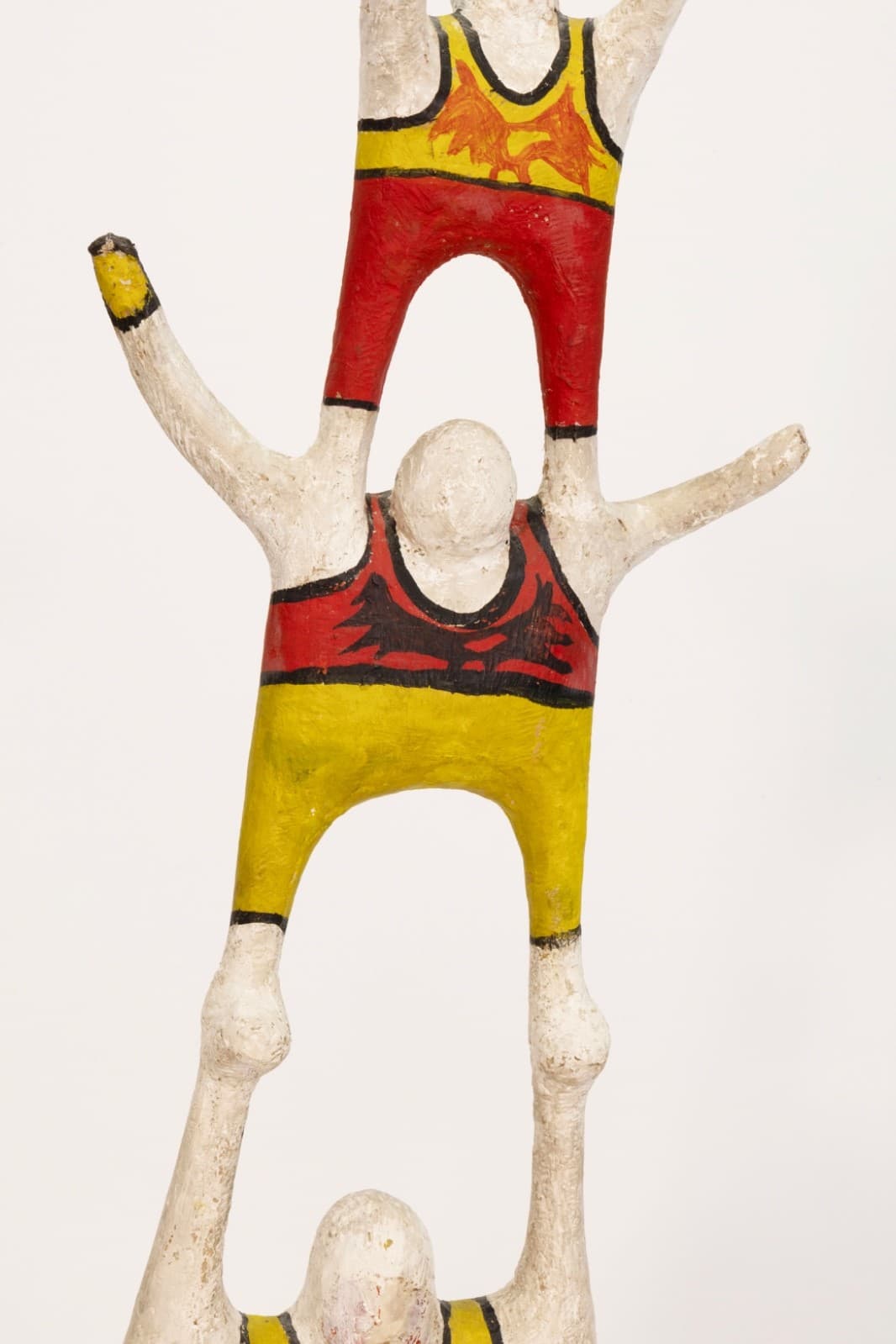 Vintage Mexican Folk Art - Lucha Libre Wrestlers Sculpture Hand-Painted Plaster - Thumbnail 5