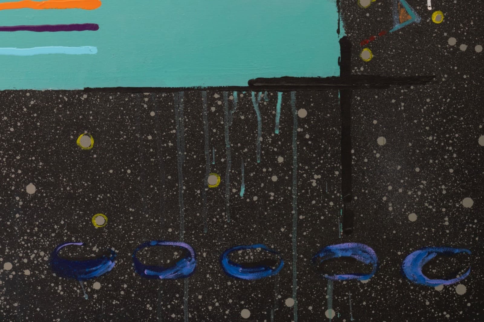 Karen Egren – Untitled 1983 Signed Acrylic on Canvas Memphis Postmodern Painting - Thumbnail 7