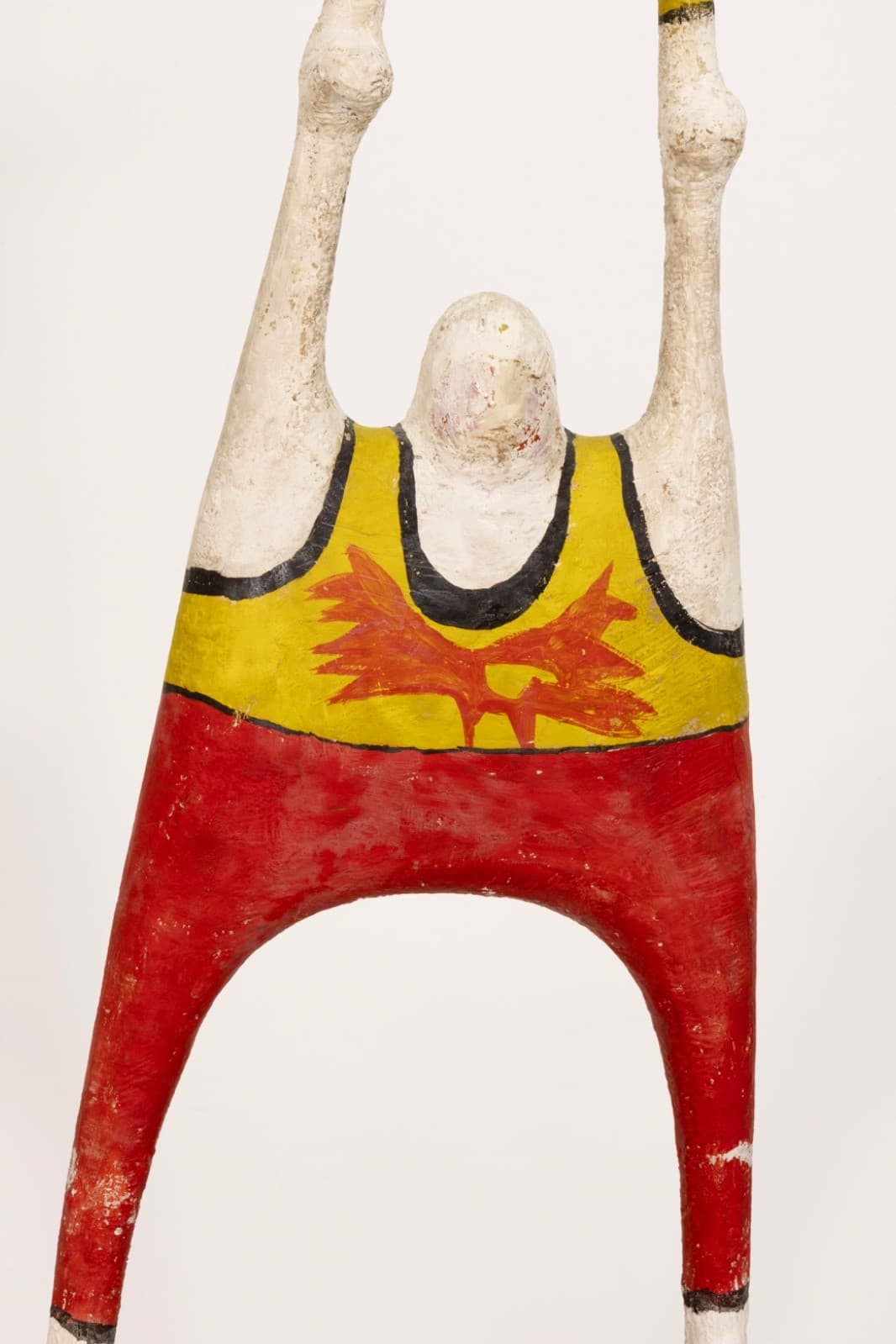Vintage Mexican Folk Art - Lucha Libre Wrestlers Sculpture Hand-Painted Plaster - Thumbnail 6