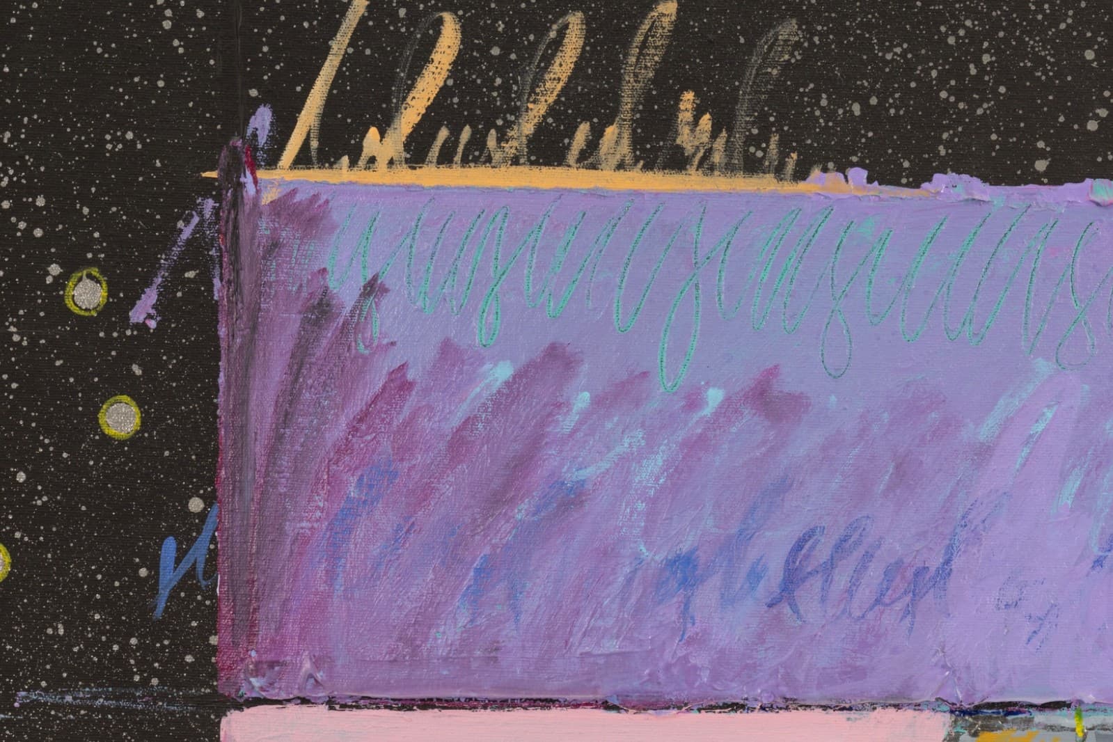 Karen Egren – Untitled 1983 Signed Acrylic on Canvas Memphis Postmodern Painting - Thumbnail 4