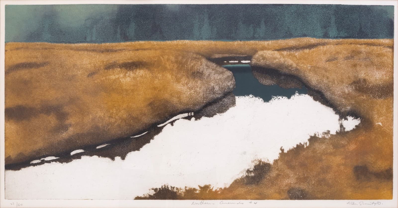Allen Smutylo - Northern Grounds #4, 1985 Signed Etching 27/50 Modern Landscape - Thumbnail 2