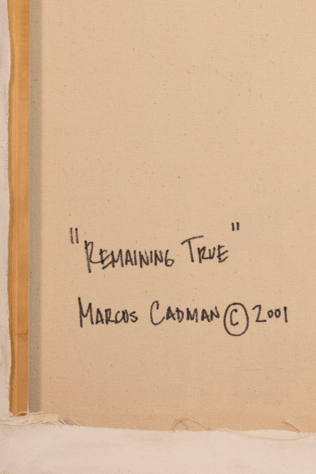 Marcus Cadman - Remaining True 2001 Signed Acrylic On Canvas Native American Art - Thumbnail 9