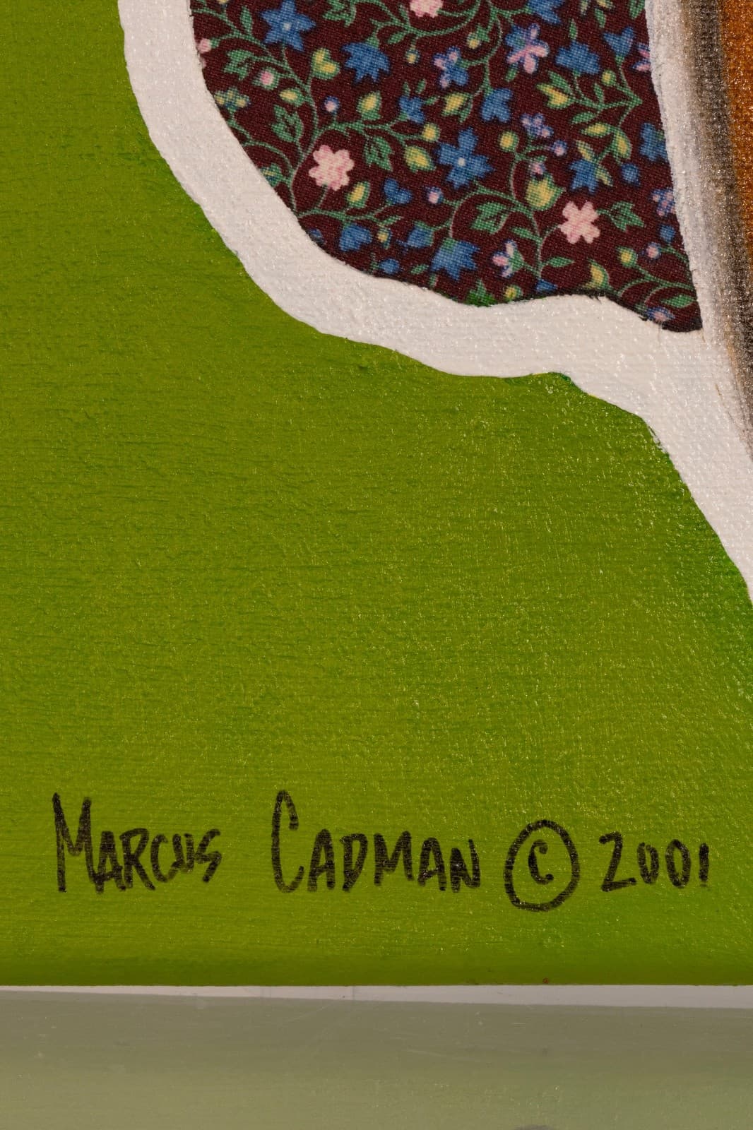 Marcus Cadman - Remaining True 2001 Signed Acrylic On Canvas Native American Art - Thumbnail 6