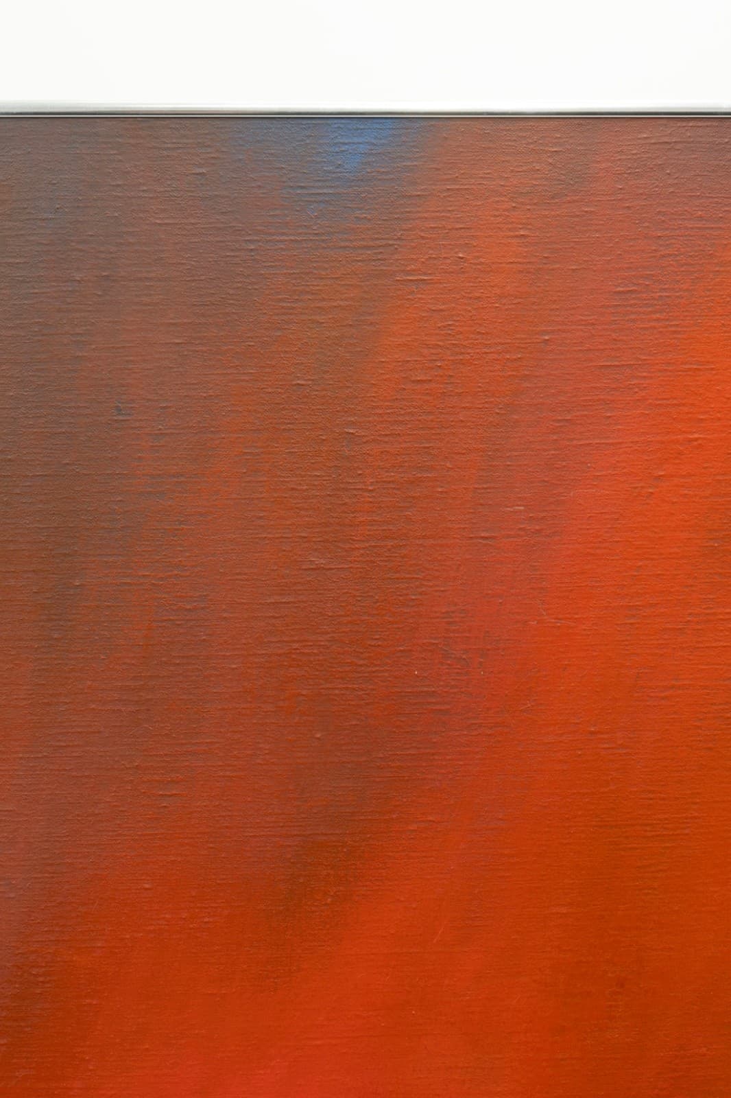 Richard Koslow - Untitled (Red Abstract) 1970s Signed Acrylic on Canvas Painting - Thumbnail 3