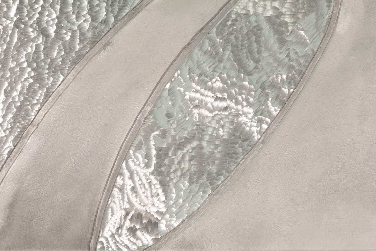 Greg Clark – Silver Swirls, Mid-Century Modern Wall Sculpture Mixed-Metal Art - Thumbnail 5