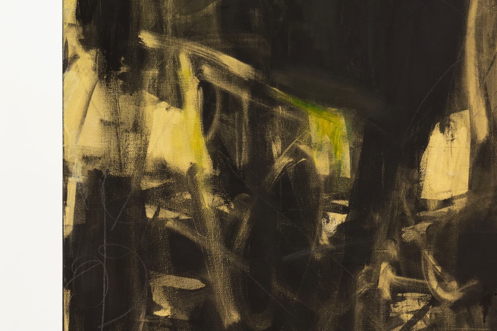Ilene Kahan - Black & Gold (Franz Kline Homage) 2026 Signed Acrylic on Canvas - Thumbnail 3