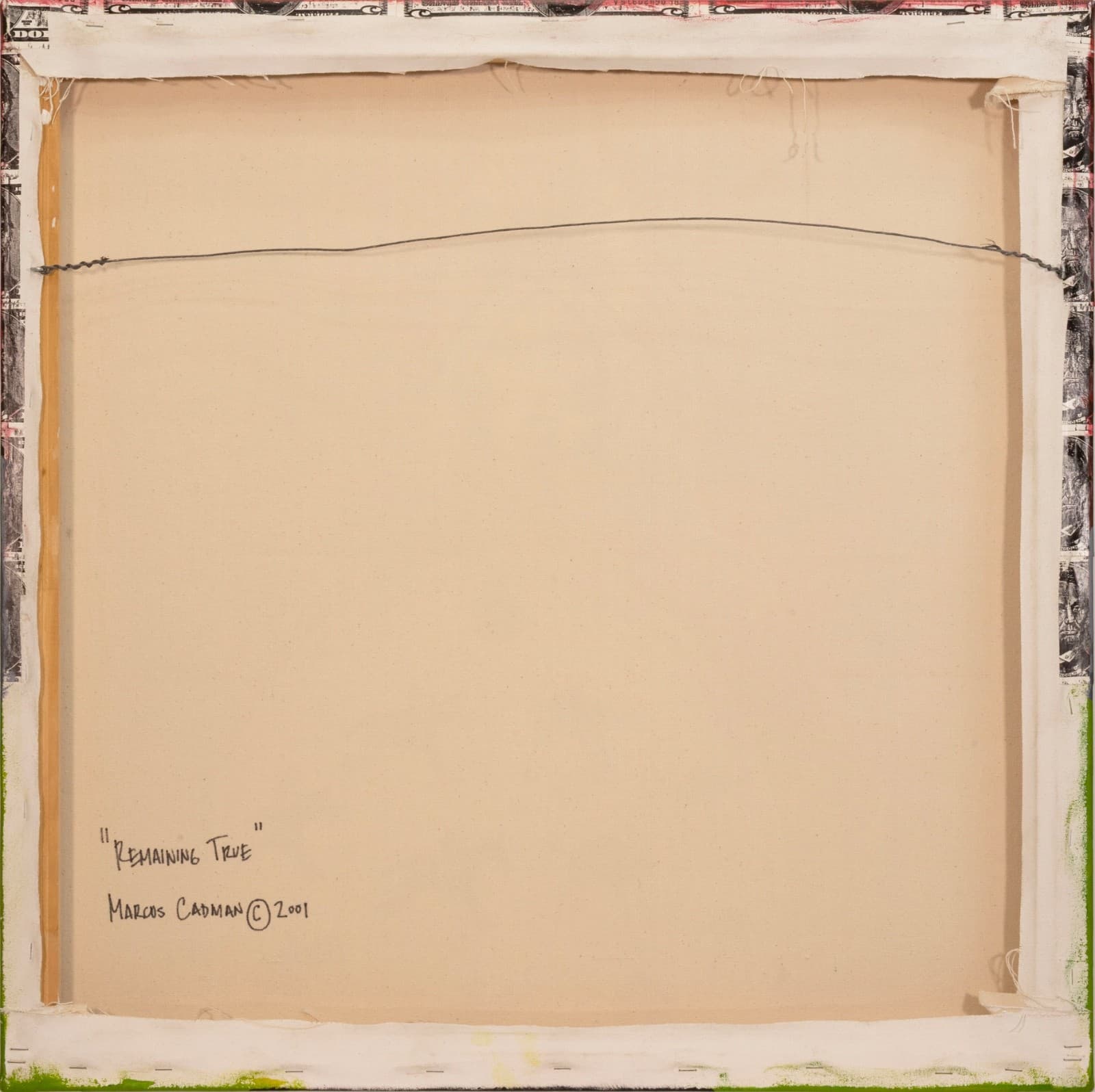 Marcus Cadman - Remaining True 2001 Signed Acrylic On Canvas Native American Art - Thumbnail 8