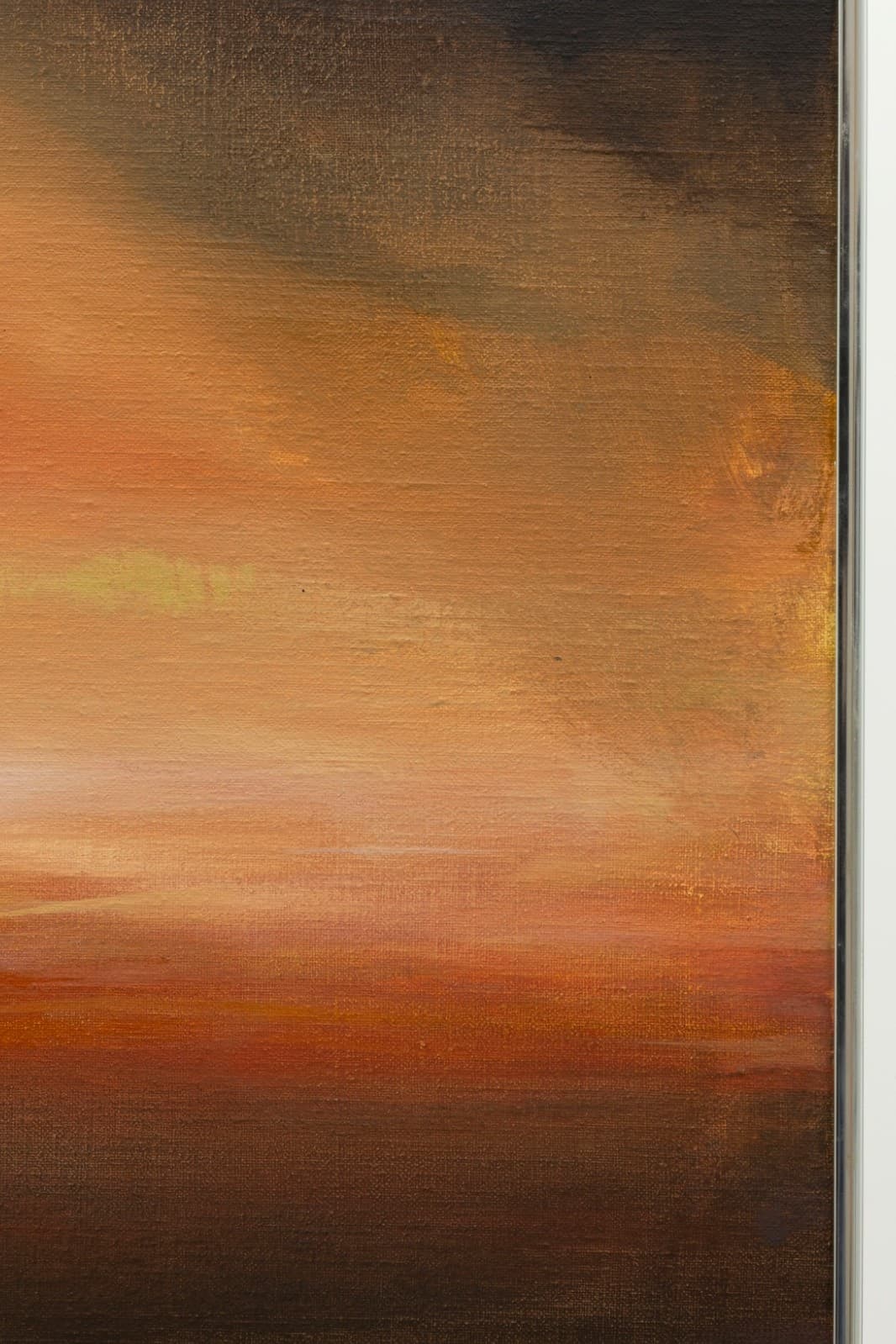 Richard Koslow - Untitled (Red & Black Abstract) 1970s Signed Acrylic on Canvas - Thumbnail 4