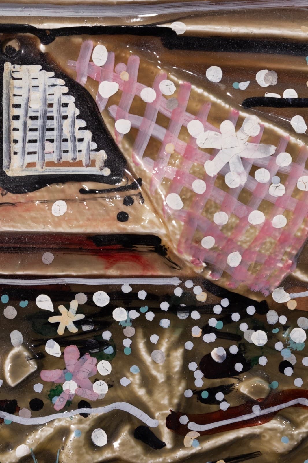 Nancy Pletos - Home Sweet Home, 1984 Signed Mixed Media Wall Sculpture Folk Art - Thumbnail 5