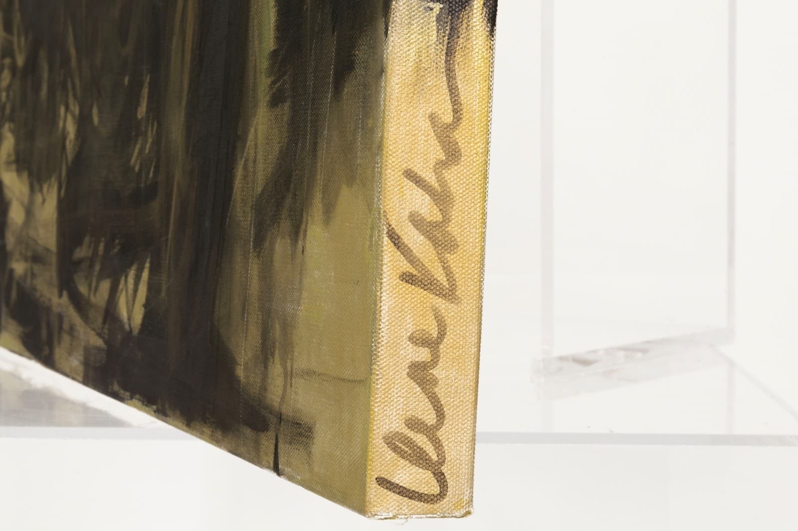 Ilene Kahan - Black & Gold (Franz Kline Homage) 2026 Signed Acrylic on Canvas - Thumbnail 5