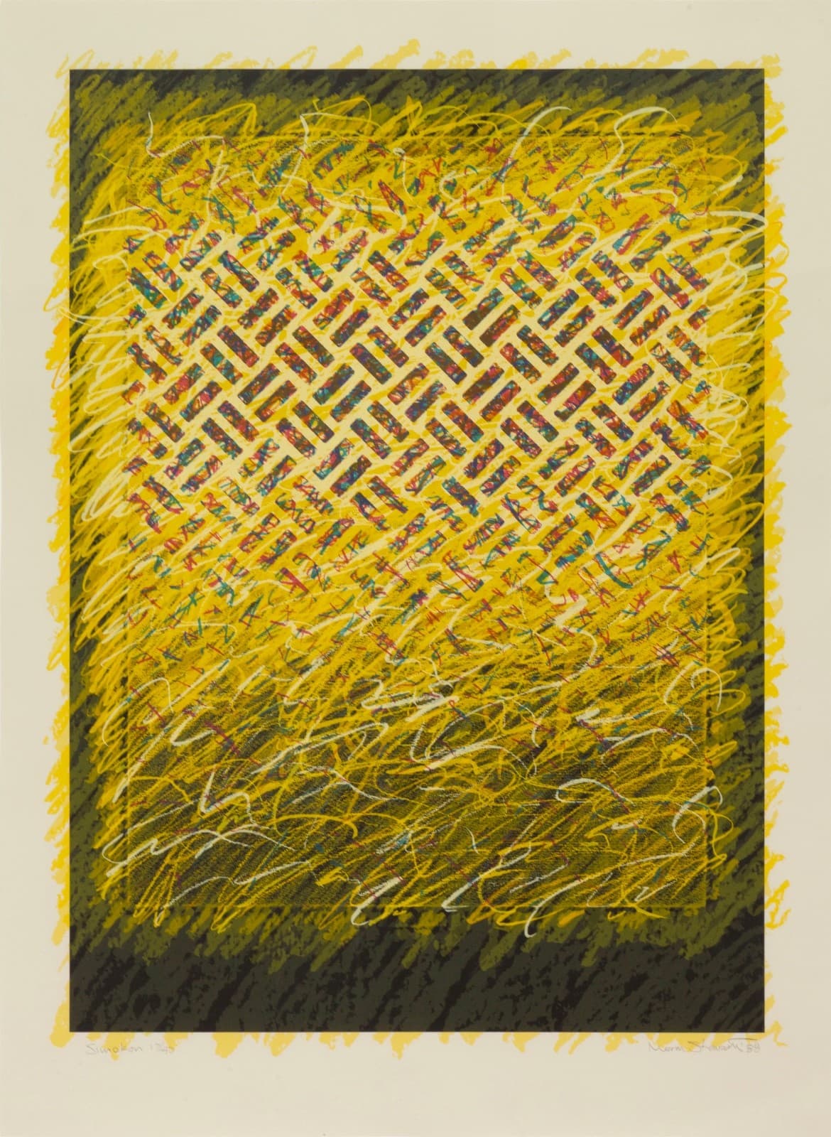 Norman Stewart, Simonkon 1988 Signed Screenprint on Paper, Edition 17/40 Framed - Thumbnail 2