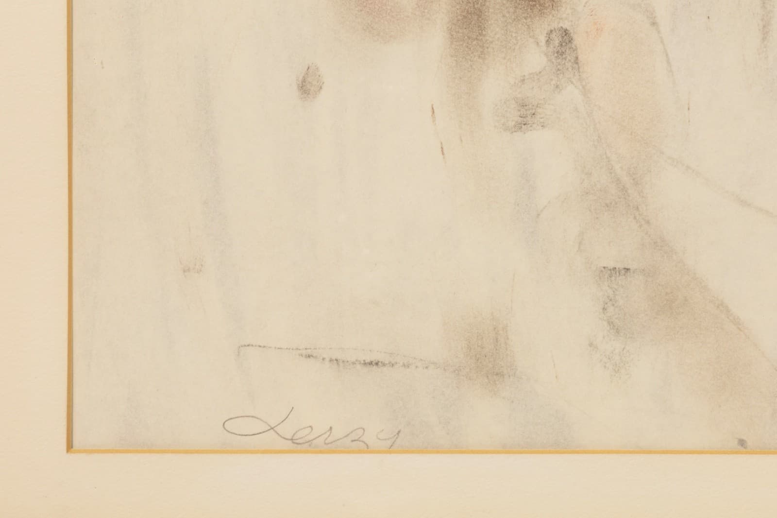 Richard Jerzy - Untitled (Female Nude) Signed Watercolor on Paper Framed - Thumbnail 5