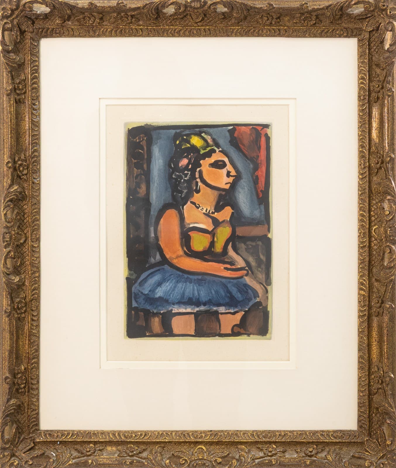 Georges Rouault Madame Louison 1935 Etching Color Aquatint Signed in Plate - Thumbnail 2