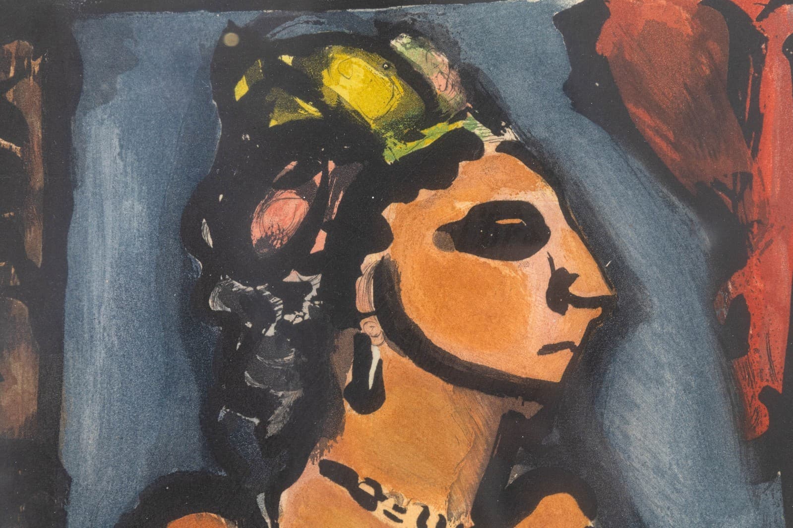 Georges Rouault Madame Louison 1935 Etching Color Aquatint Signed in Plate - Thumbnail 4