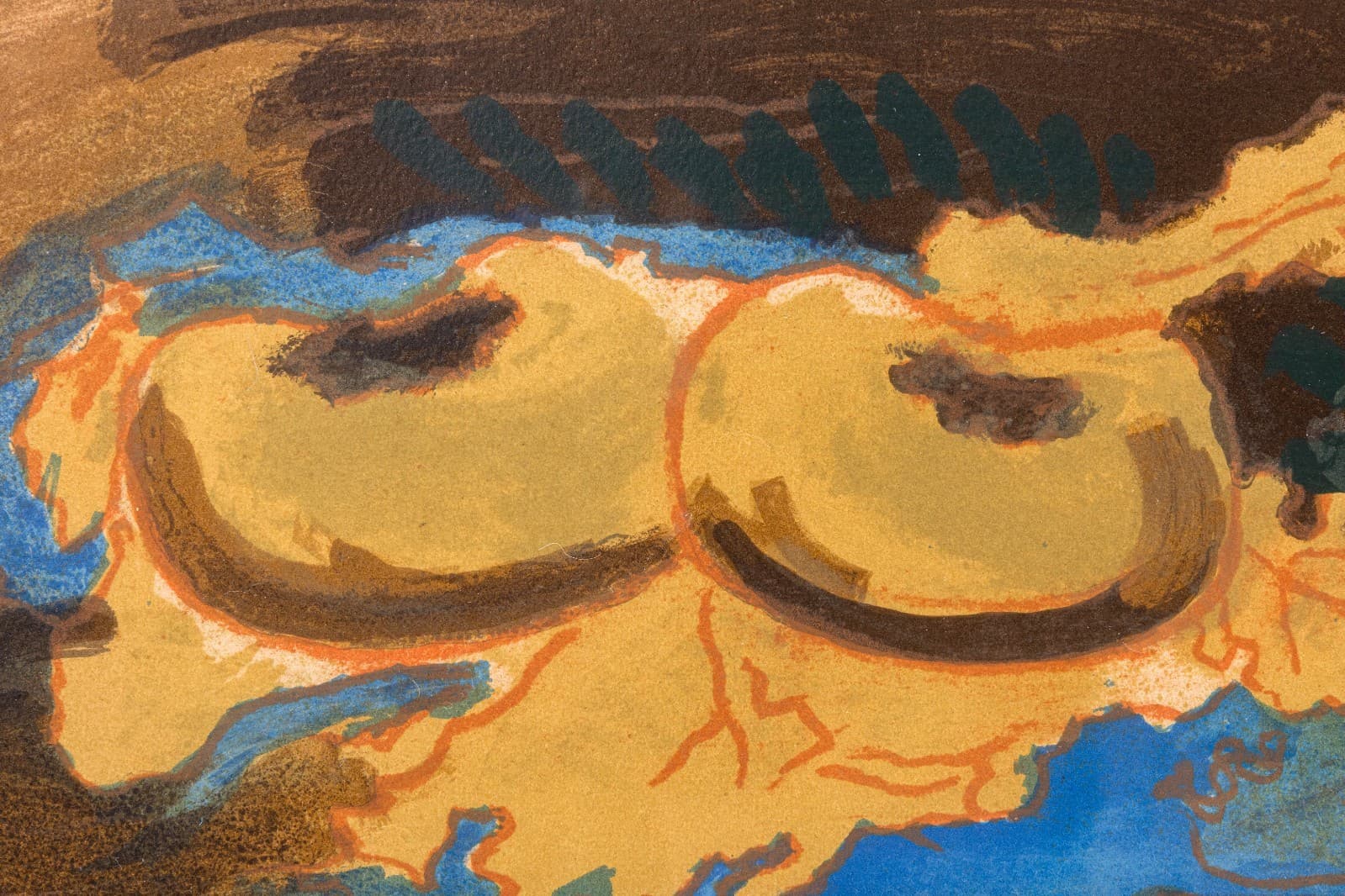 Georges Braque Les Pommes et Feuilles 1958 Signed Color Lithograph on Paper - Thumbnail 3