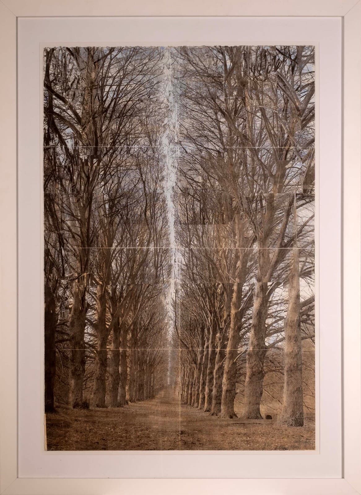Esteban Chavez Allee Alley of Trees Signed Hand Colored Lithograph on Paper - Thumbnail 2