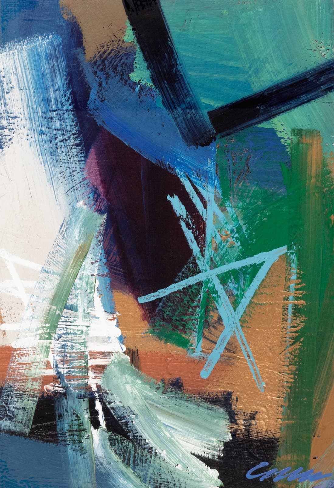 Bruce Conforti - Untitled (Abstract), c. 2010s Signed Abstract Acrylic on Paper - Thumbnail 2
