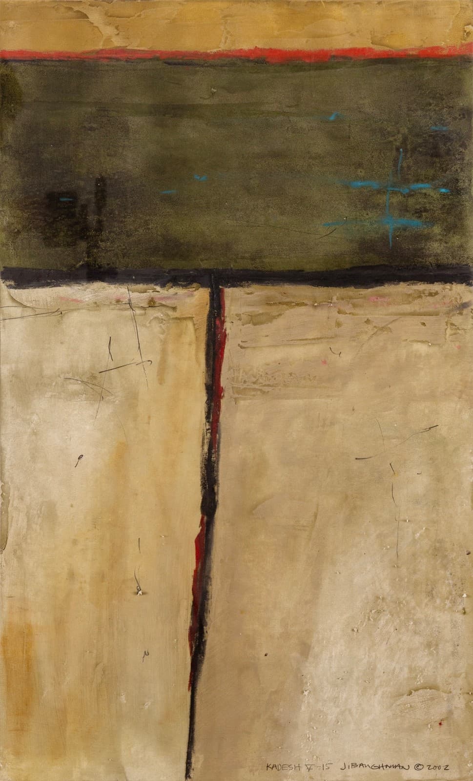 John Baughman - Kadesh V-15, 2002 Signed Contemporary Mixed-Media Framed - Thumbnail 2